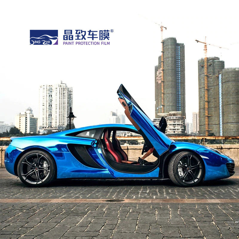 Derek Blue Car Care Product Stretchable Chrome Vinyl Wrap as Mirror Film 1.52 * 18m - المصنع مباشرة